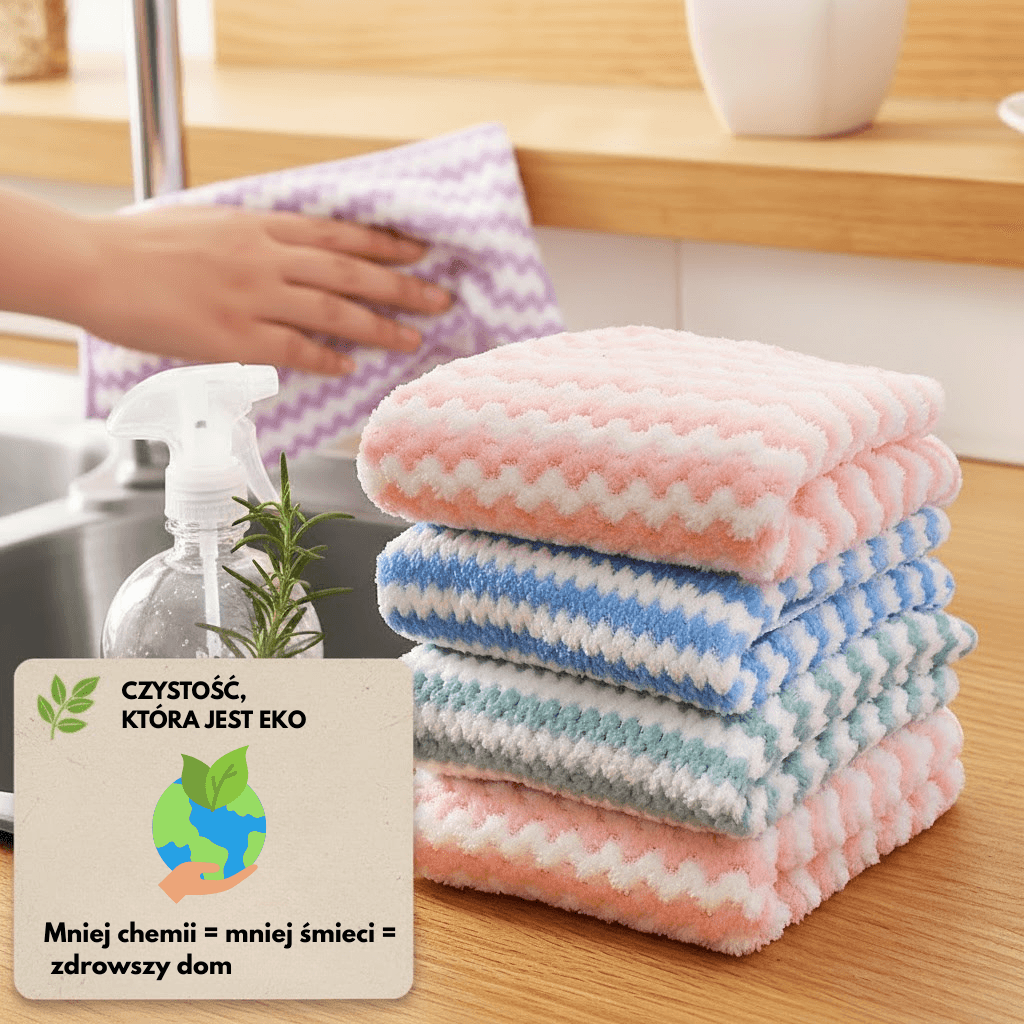 Fibrella Zestaw 5 sztuk - Ściereczki, które sprzątają bez detergentów!