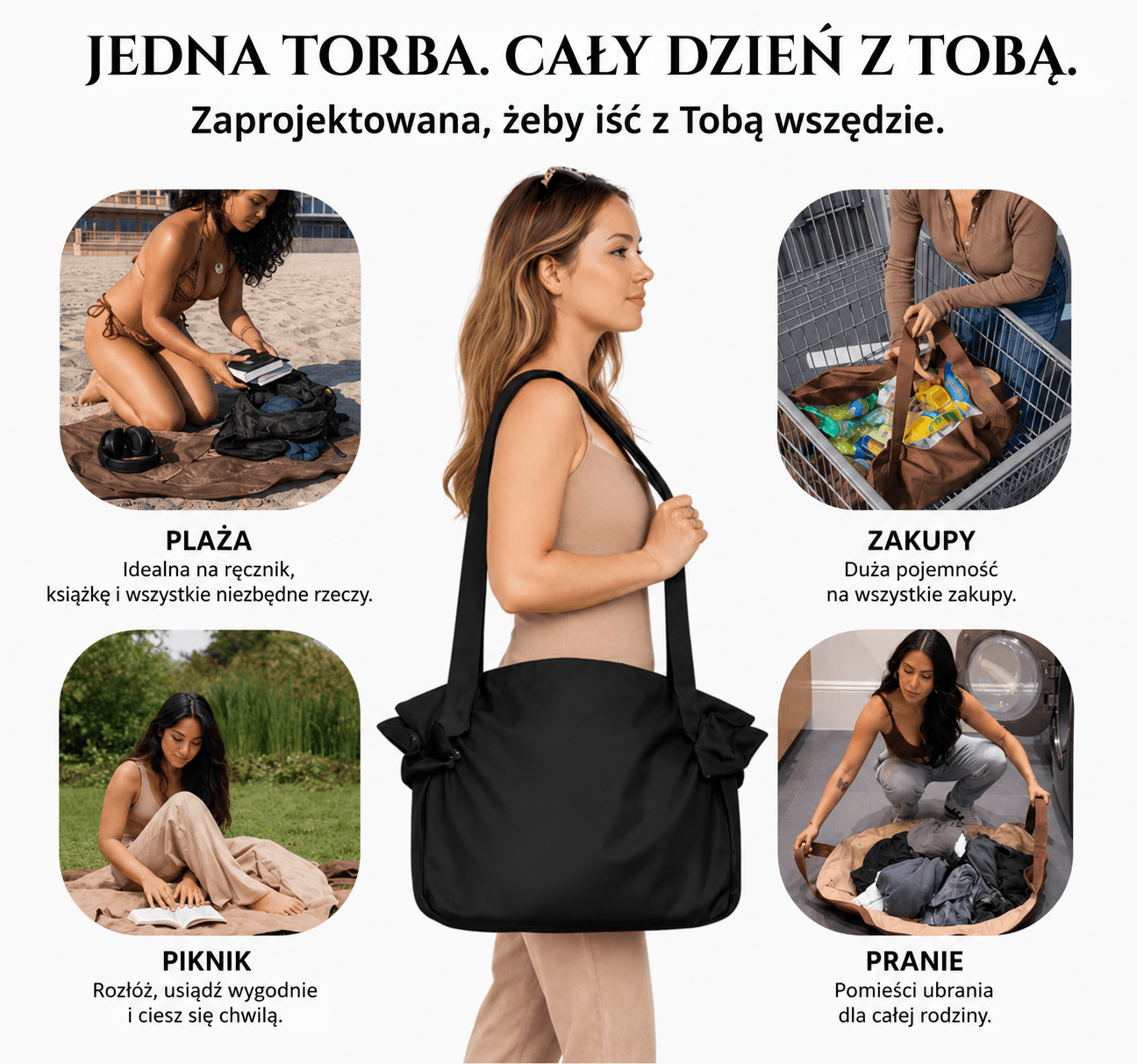 Sprytka | Pakuj zakupy bez pośpiechu KOLOR CZARNY